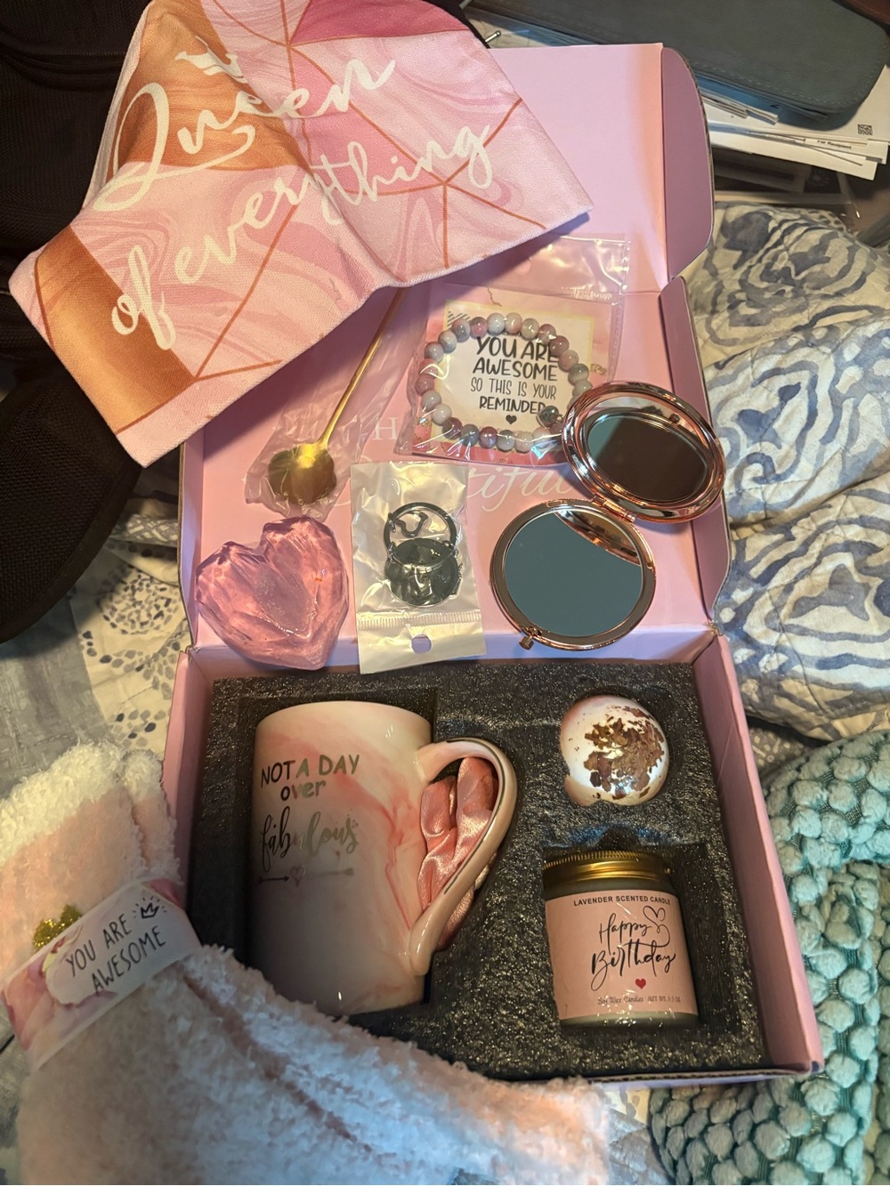 Happy Birthday Pink Marble Gift Box Set
